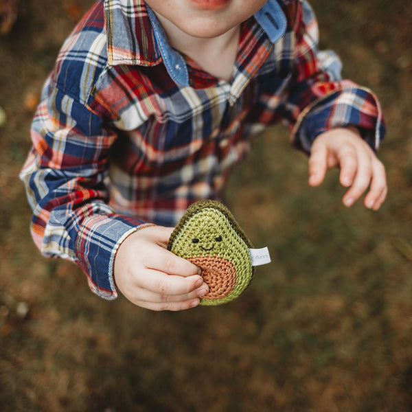 Rattle - Crocheted Avocado