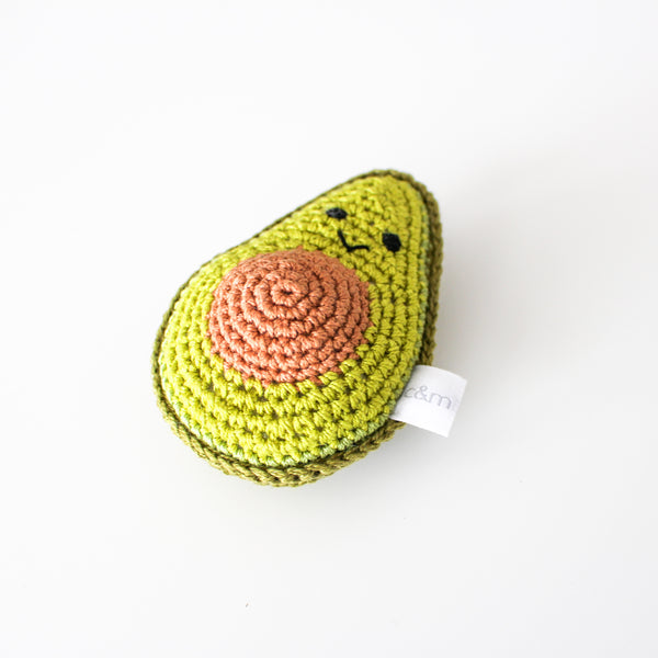 Rattle - Crocheted Avocado