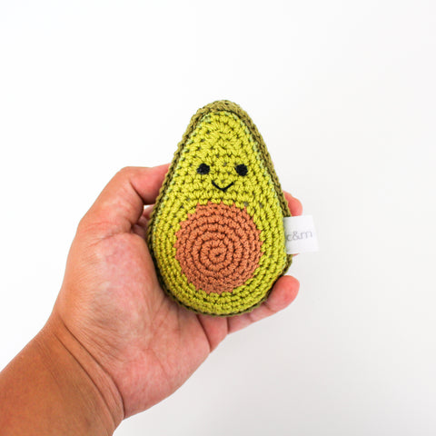 Rattle - Crocheted Avocado