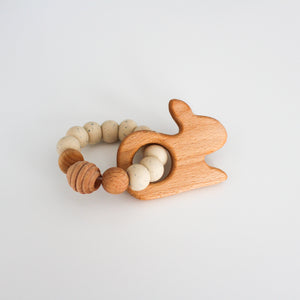 Teether - Wooden Bunny Teething Ring