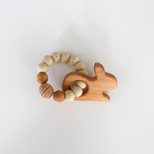 Teether - Wooden Bunny Teething Ring