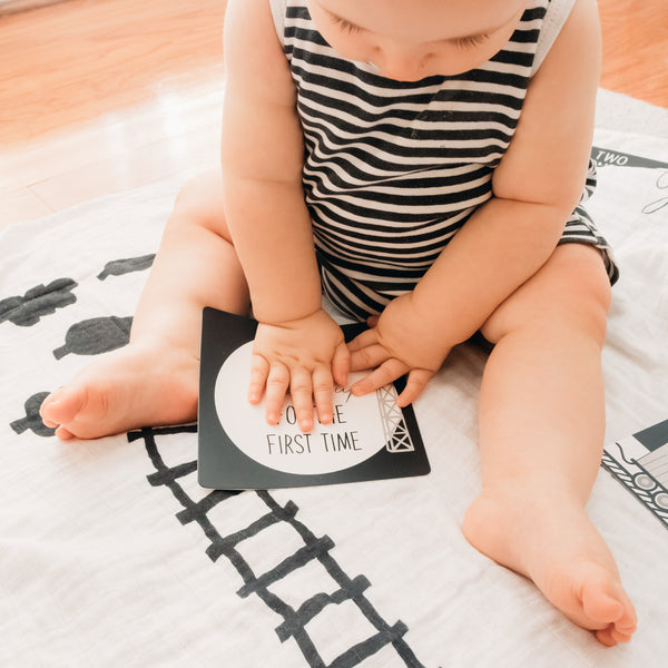 Milestone Blanket and Card Set - Train